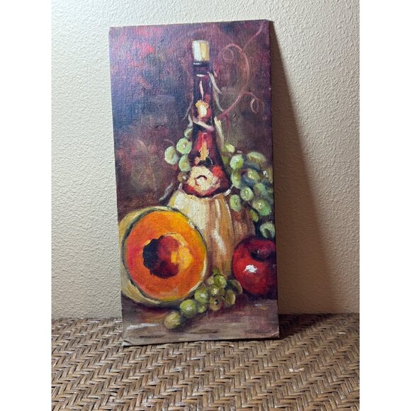 Vintage 1966 Still Life Painting On Grumbacher Canvas Panel 8" X 16" By Flossie - Picture 1 of 9